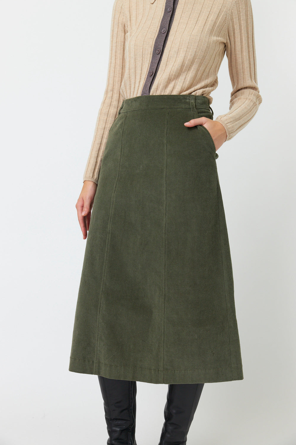 Cord skirt