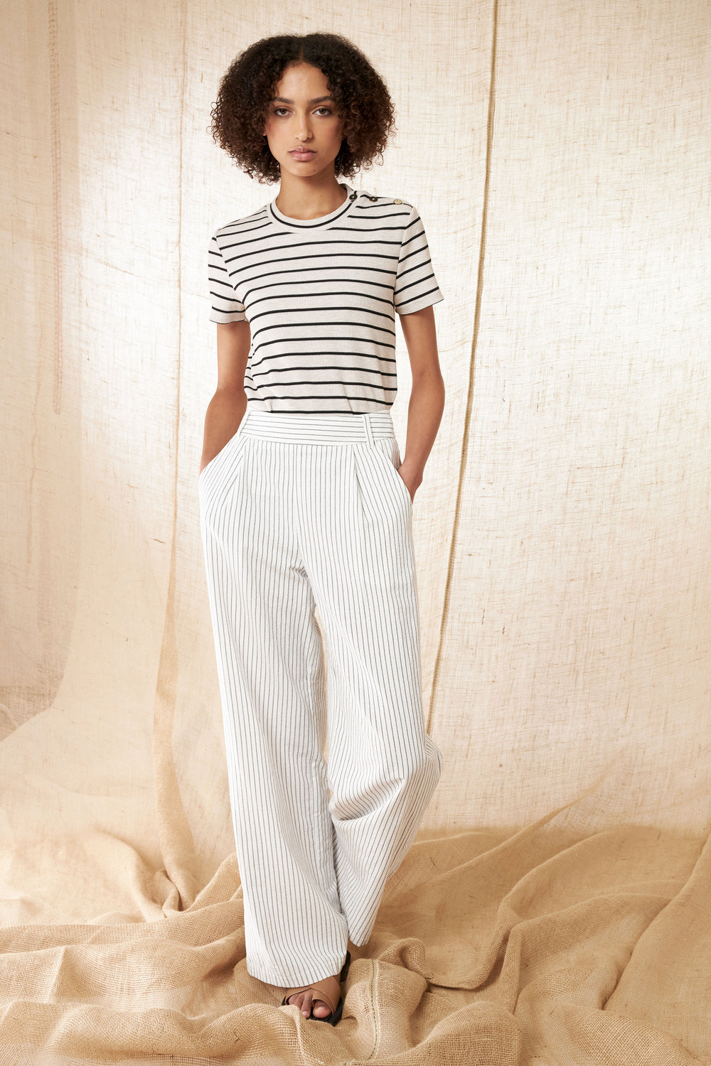 Summer stripe trouser