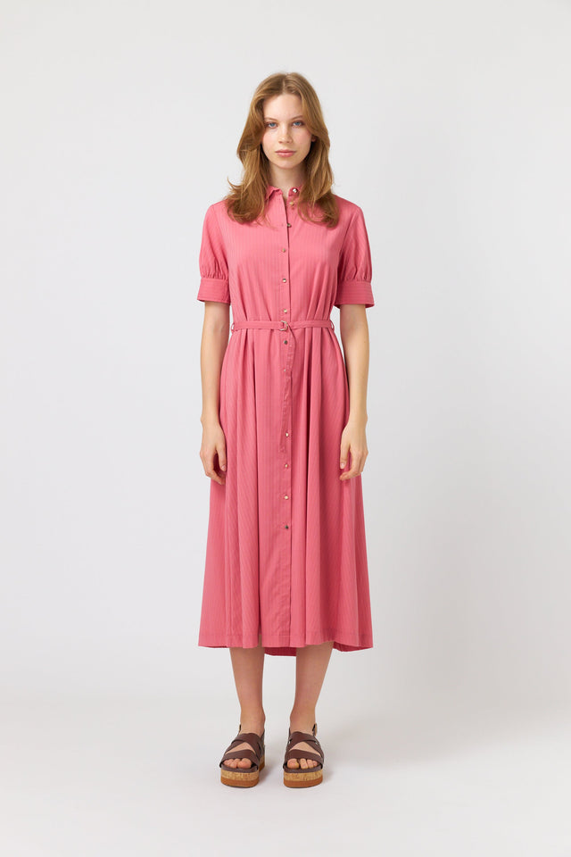 Jacquard shirt dress