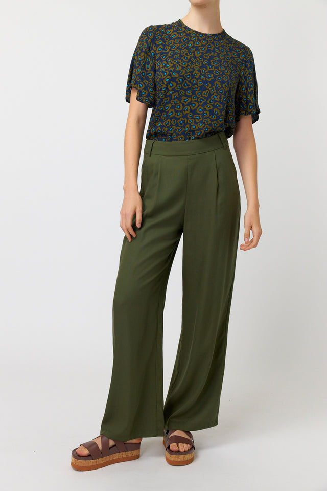 Utility wide leg trouser