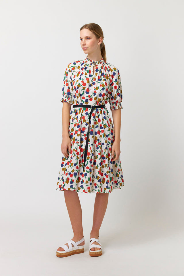 Tulips smock dress